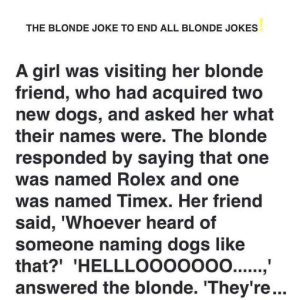 The blonde joke to end