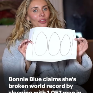 OnlyFans star Bonnie Blue claims she’s broken world record by sleeping with 1,057 men in just 12 hours – as she thanks ‘all the barely legal, barely breathing and the husbands’